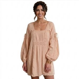Revolve Tularosa Braelynn Dress boho beige pastel peach large